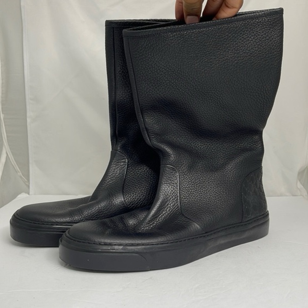 Gucci Black Leather Miroguccissima Boots